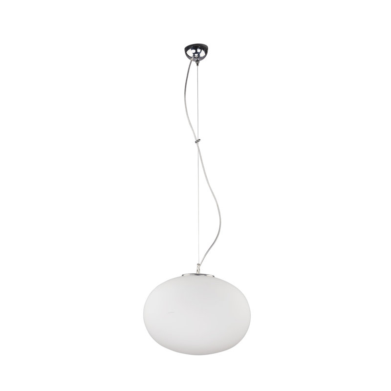 Ripley 1 - Light Chrome Single Pendant, 126cm H x 38cm W x 38cm D