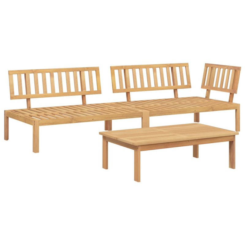  Ensemble de canapé palette modulaire en bois d'acacia massif brun, Naturel