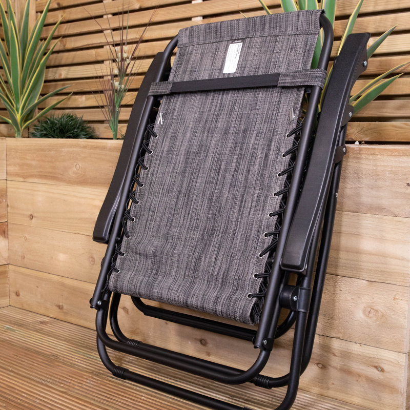 Samuel Alexander Metal Outdoor Lounge Chair, Mixed Gray