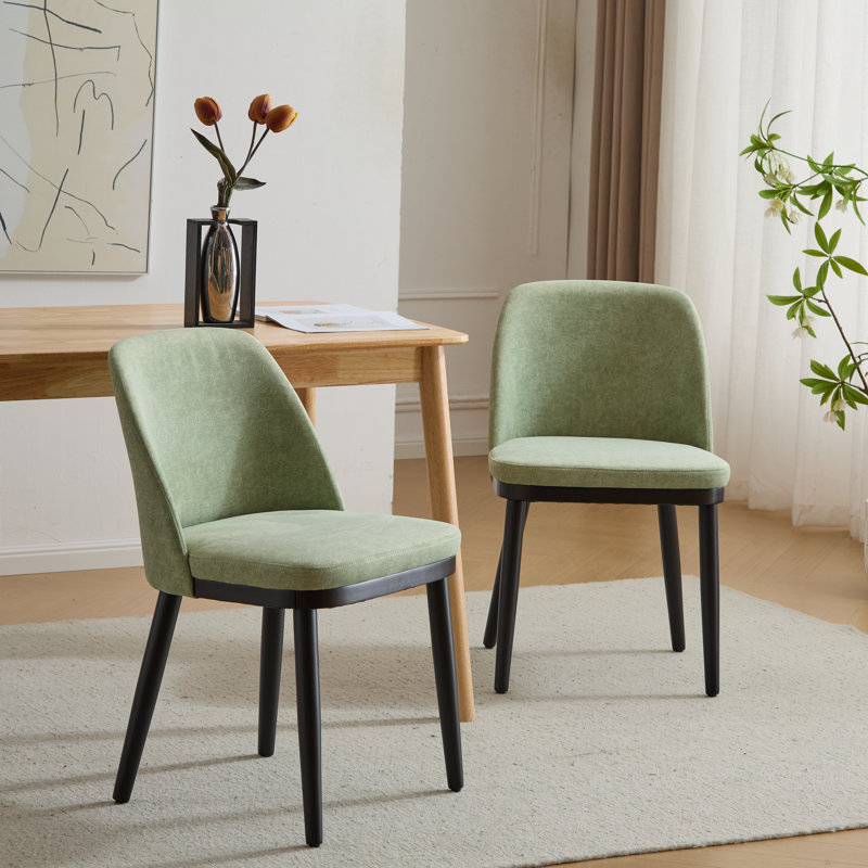 Chaises de salle à manger rembourrées Manzella, Menthe