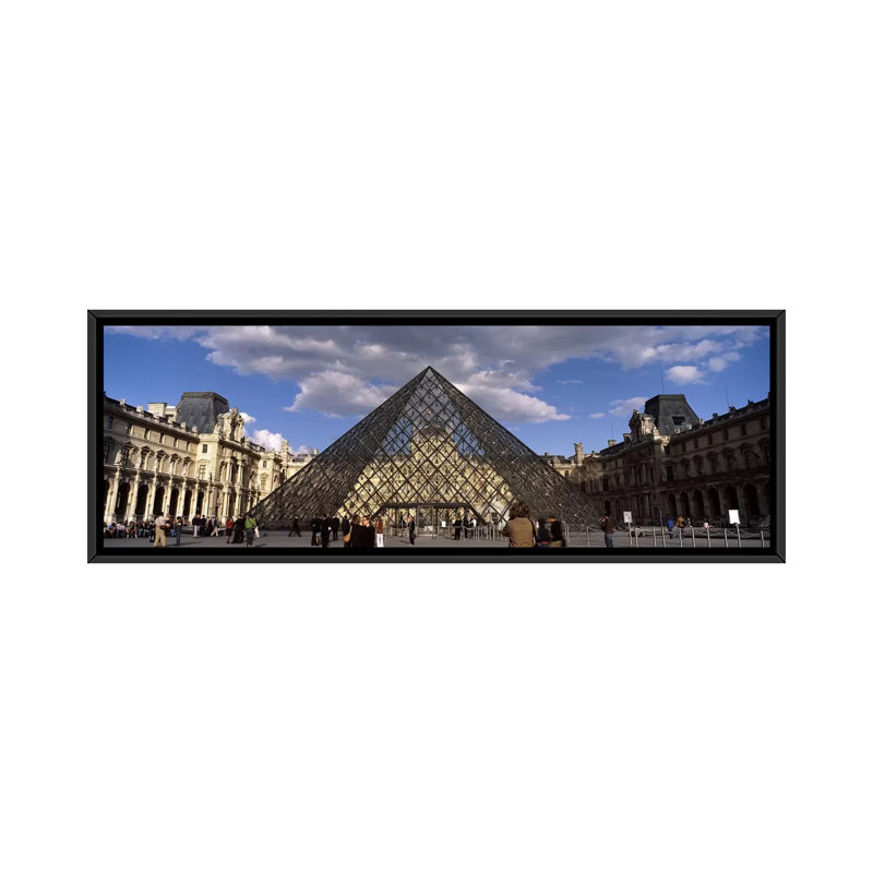 Pyramide devant un immeuble, une pyramide louvre, musee du louvre, place du carrousel, paris,-de-france-impression sur toile