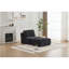 Canapé modulaire en mousse à mémoire de forme moderne, méridienne simple pour le salon, canapé modulaire Cloud pour animaux de compagnie, tissu en velours côtelé, repose-pieds mobile, sans assemblage requis, noir-115591848