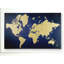 « golden blue map », impression sur toile tendue-90668995