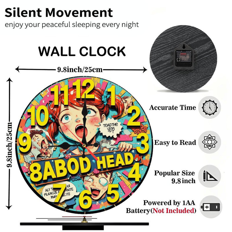 Illustration d'une horloge pop surréalisme