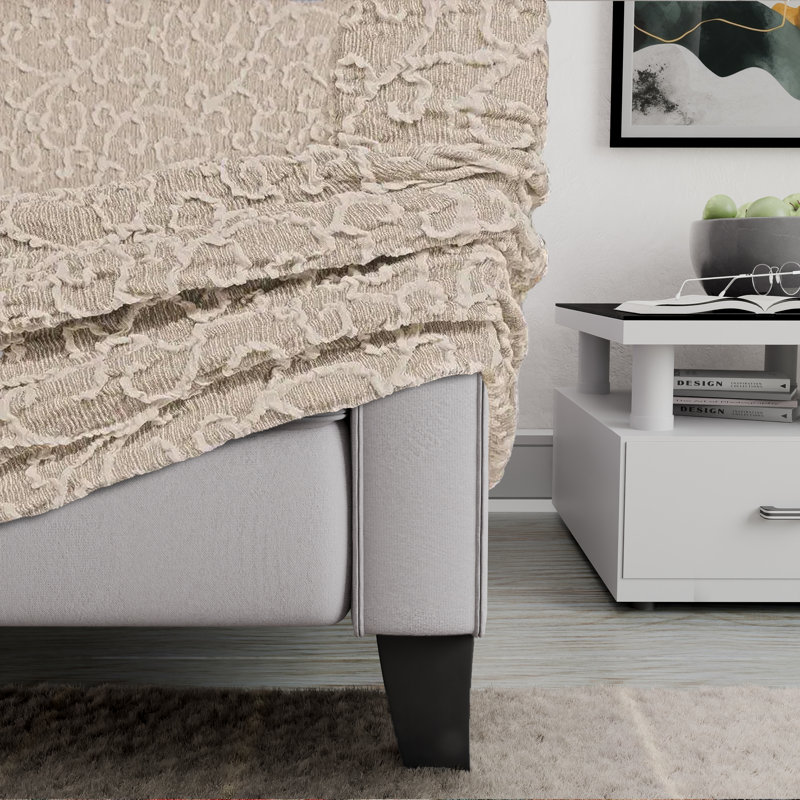 Housse extensible pour chaise longue - Qualité et style haut de gamme - Collection Jacquard, Beige Arabesco