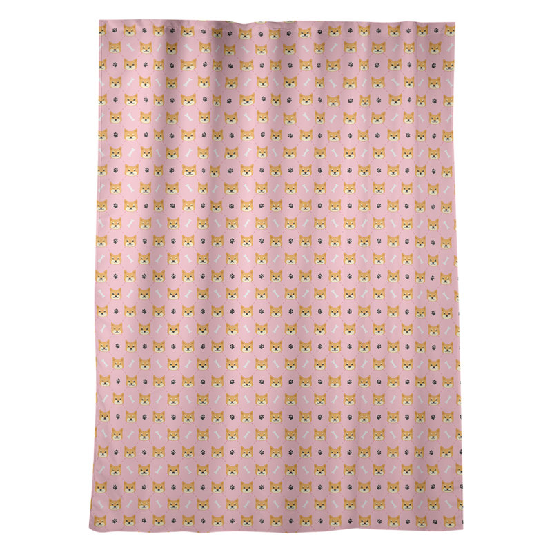 Panneau de rideau simple avec passe-tringle menthe shiba shiba Kitterman, Rose / orange