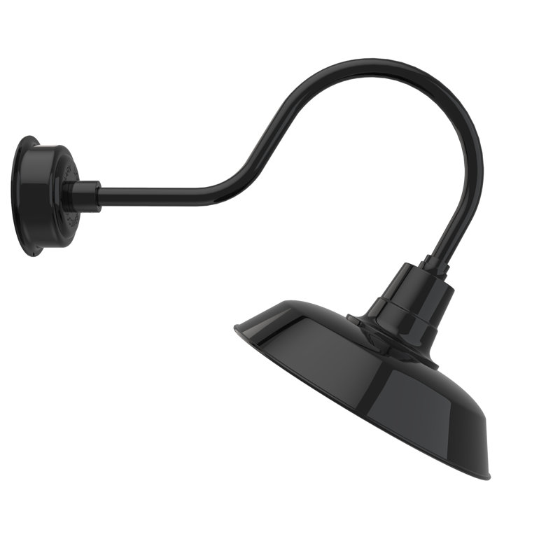 Haleigh LED Wall Light, 16" H x 16" W x 25" D, Black