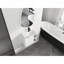 Meuble-lavabo mural 24 po avec lavabo en céramique blanche et porte à fermeture en douceur, blanc brillant-129437839