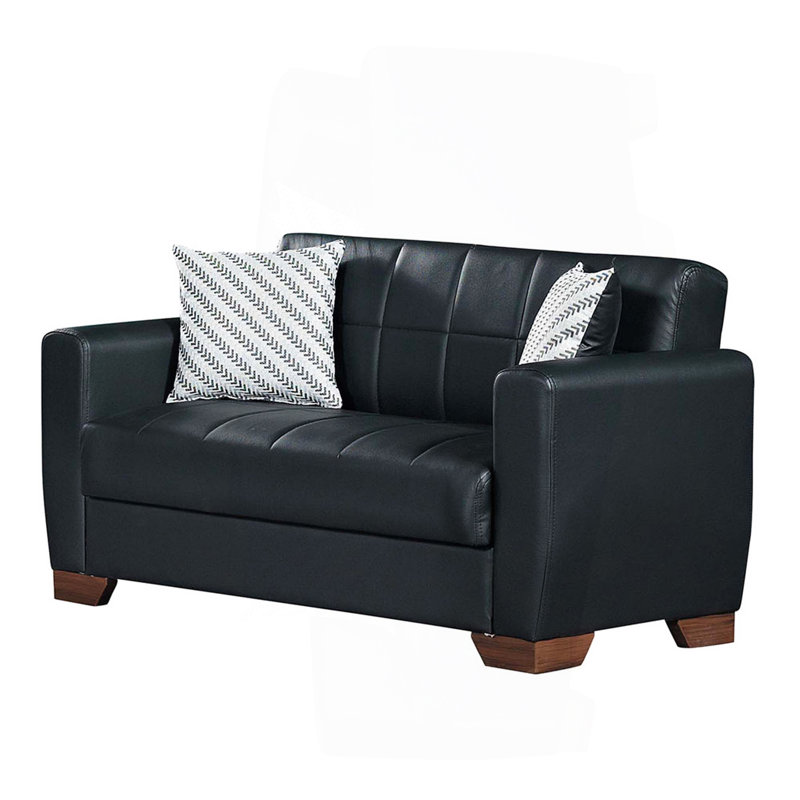 Causeuse convertible avec rangement Collection, Noir