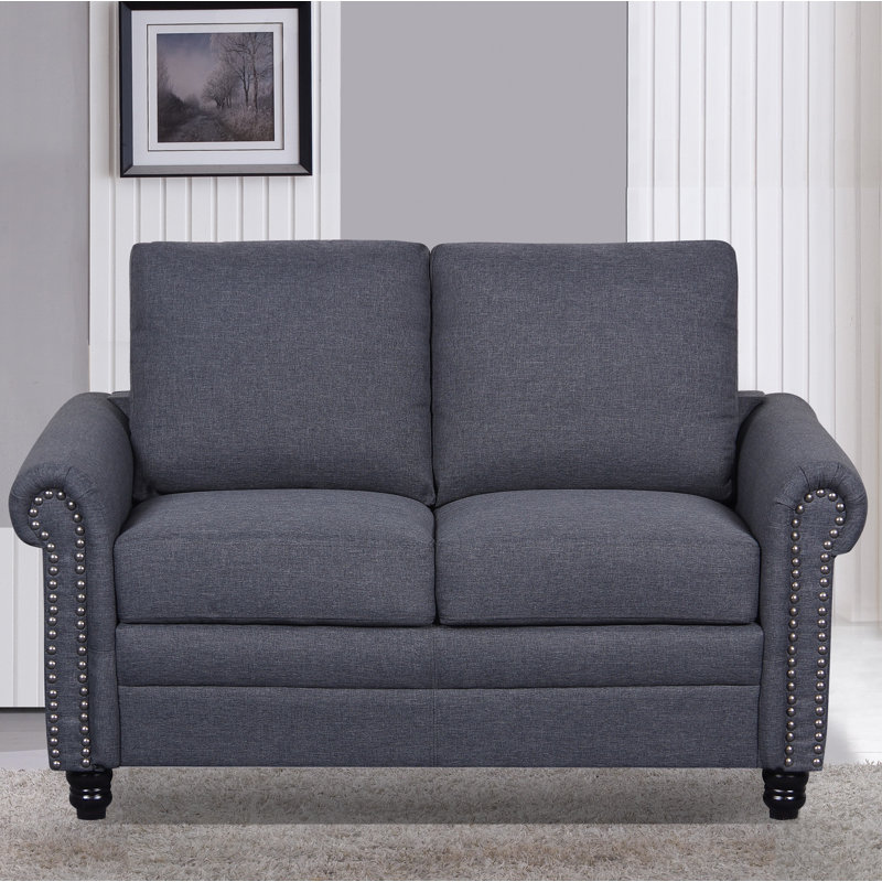 Rosalind Upholstered 54.3'' Loveseat, Dark Gray