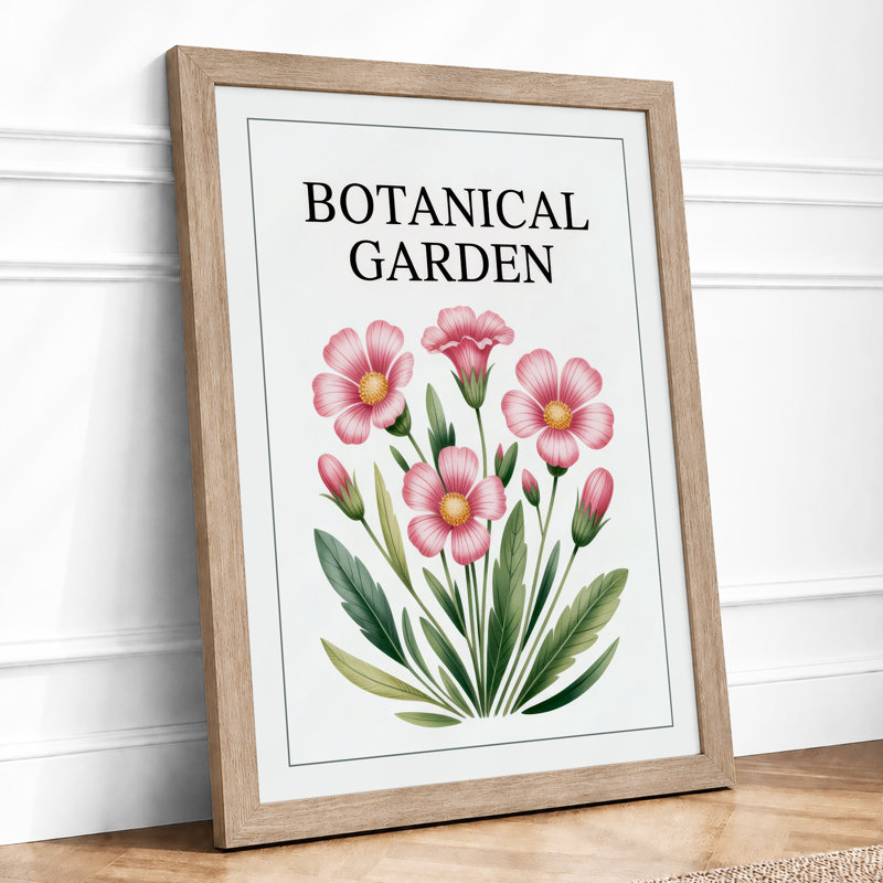 Garden Botanical - Framed Print, Oak, A4 - 29.7 x 21.0 cm