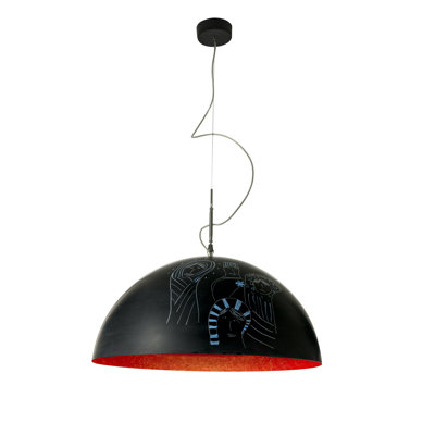 1 - Light Black Dome Pendant