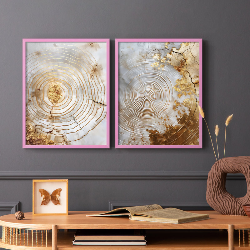 Série ABSTRACT CLxxxi - reproduction encadrée de qualité supérieure - prête à être accrochée - aucun clou requis - aucun clou requis