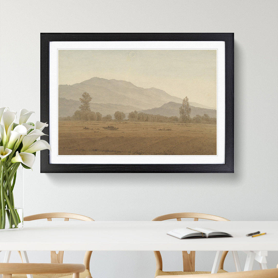 The Riesengebirge Mountains by Caspar David Friedrich - Framed Print