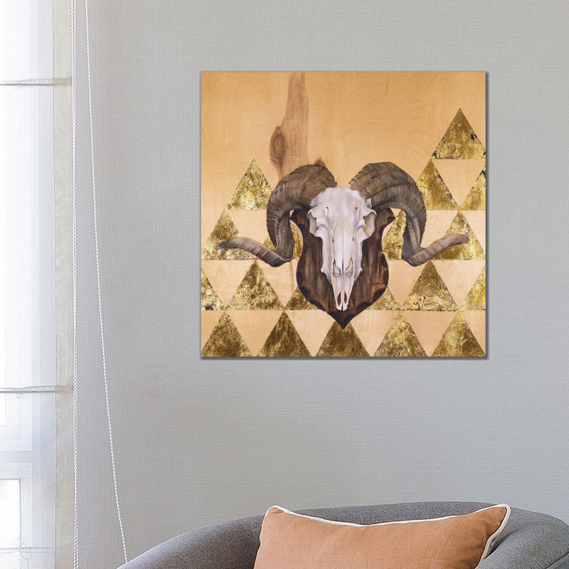 Ram Skull by Andrea Fairservice - Wrapped Canvas Print, 66.04cm H x 66.04cm W