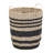 Cattail and Paper Pillar Basket with Integrated Handles
