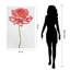 « rose sur blanc », impression sur verre Rose
