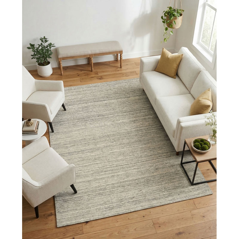 Masala Hand Loomed Area Rug in Beige, Rectangle 12' x 15'