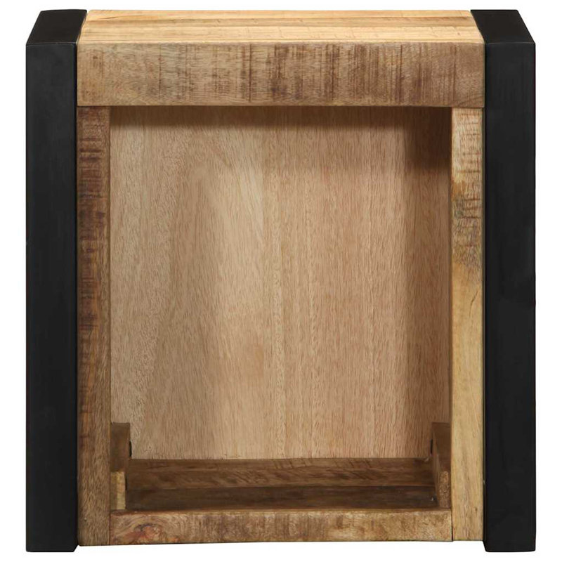Bedside Cabinet 40X35x40 Cm Solid Wood, Rough Mango
