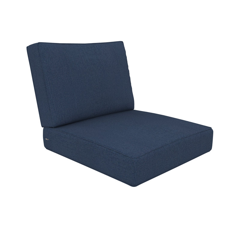 Coussin de chaise d'extérieur à assise profonde Donnely Sunbrella®, 23 po x 25 po, Sunbrella® Echo Midnight