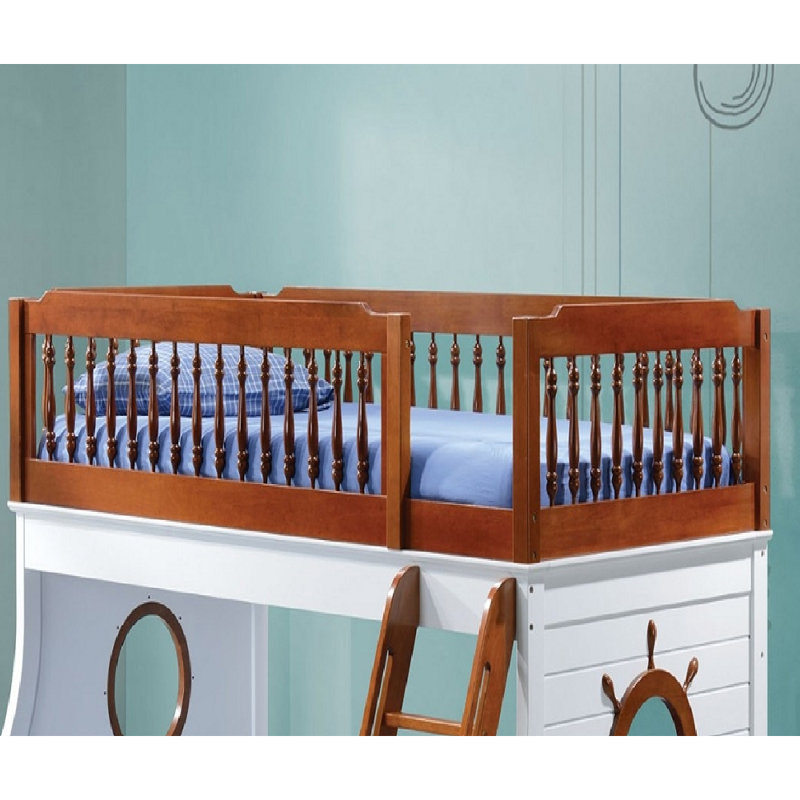 Greggory Kids Twin Over Full Bunk Bed, Oak/White