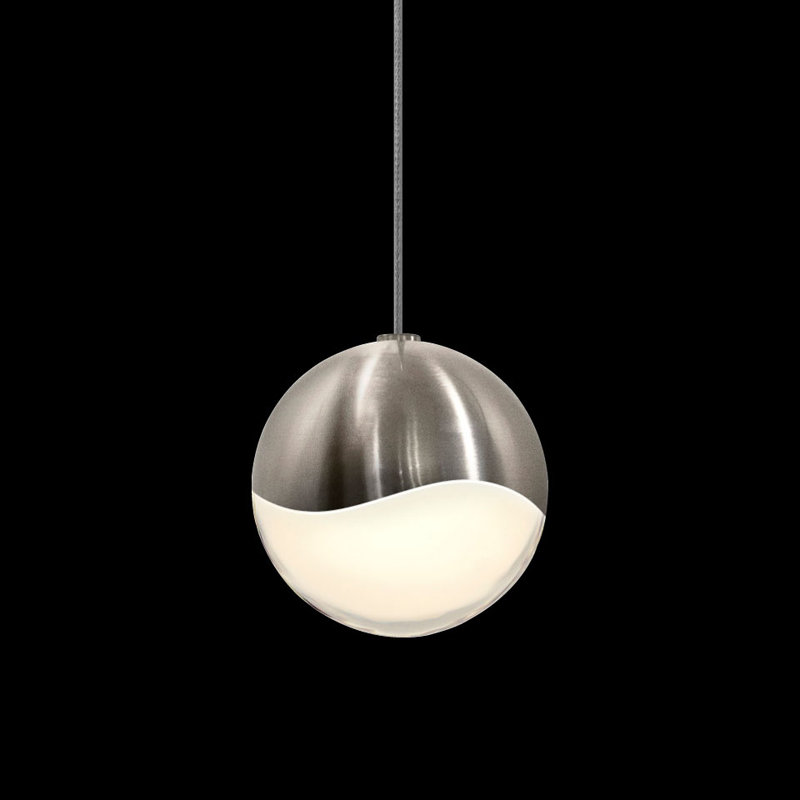 Grapes 1 - Light LED Pendant, 3.25" H x 3.25" W x 3.25" D, Brass