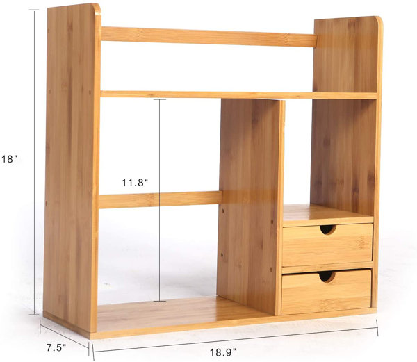 Desk Shelf Organizer,bamboo Table Rack,wood Desktop Bookshelf Kid