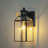 Classic Black 12.5''H Motion Sensor 1-Light Outdoor Wall Lantern with Clear Glass Shade Waterproof