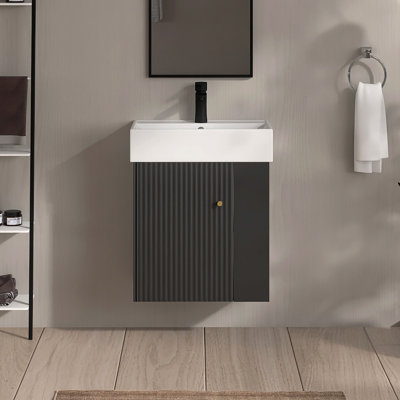 Meuble-lavabo simple 21,6 po avec plateau en céramique