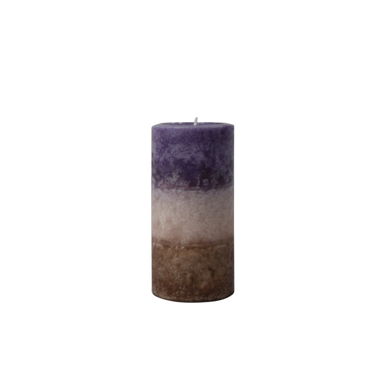 Soft Cashmere Amber Scented Pillar Candle, 6" H x 3" W x 3" D, 12