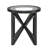 simple glass coffee table, tempered glass coffee table solid wood base round transparent glass top-113652215