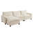 110" Modular Sectional Sofa With Ottoman, L Shaped 4-Seat Comfy Cloud Couches With Deep Seat, Beige-1015998262-1015294785