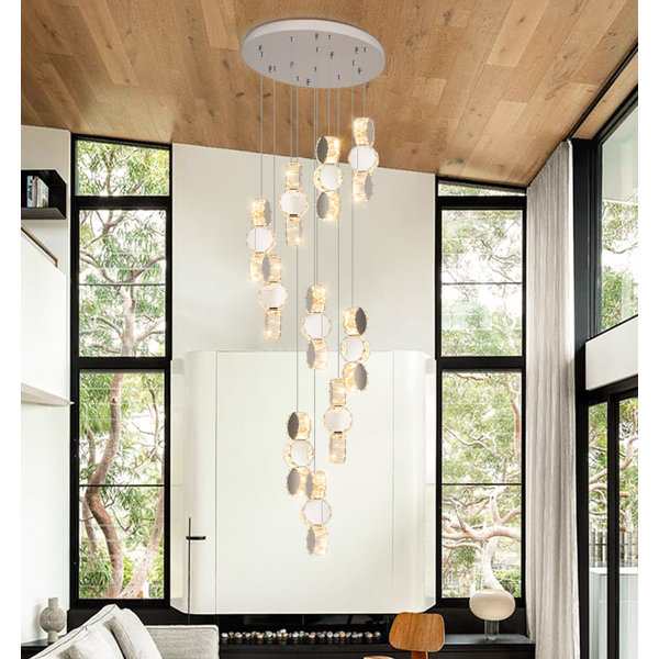 Mercer41 Lustre à DEL moderne en cristal 10 lumières à intensité ...