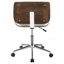 Chaise de bureau pivotante écru et noyer