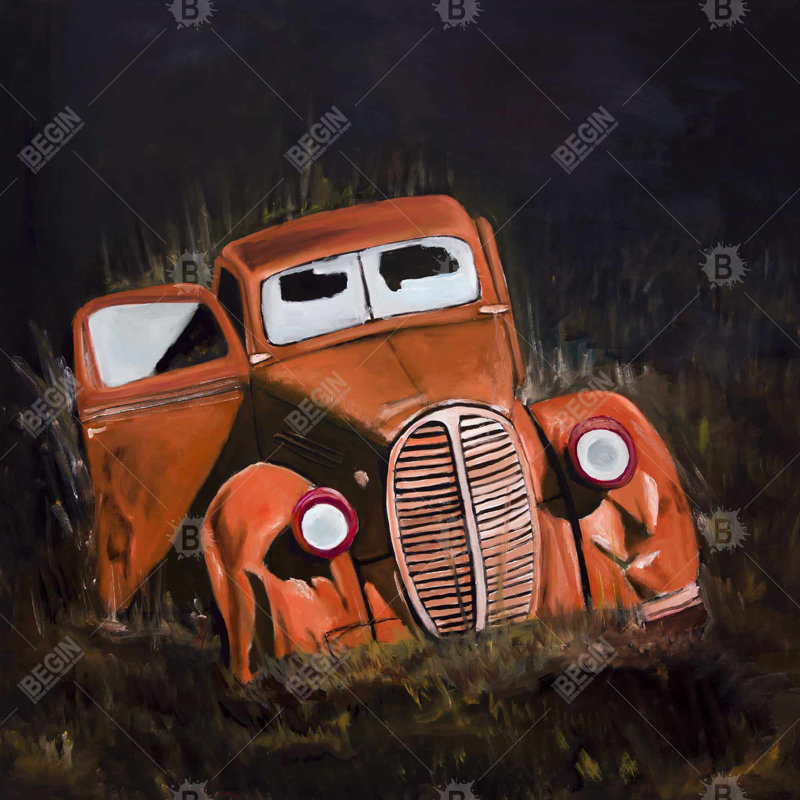 " Humpy Old Car By Night "