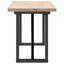 vidaXL Coffee Table O-Frame Solid Wood Pine and Steel