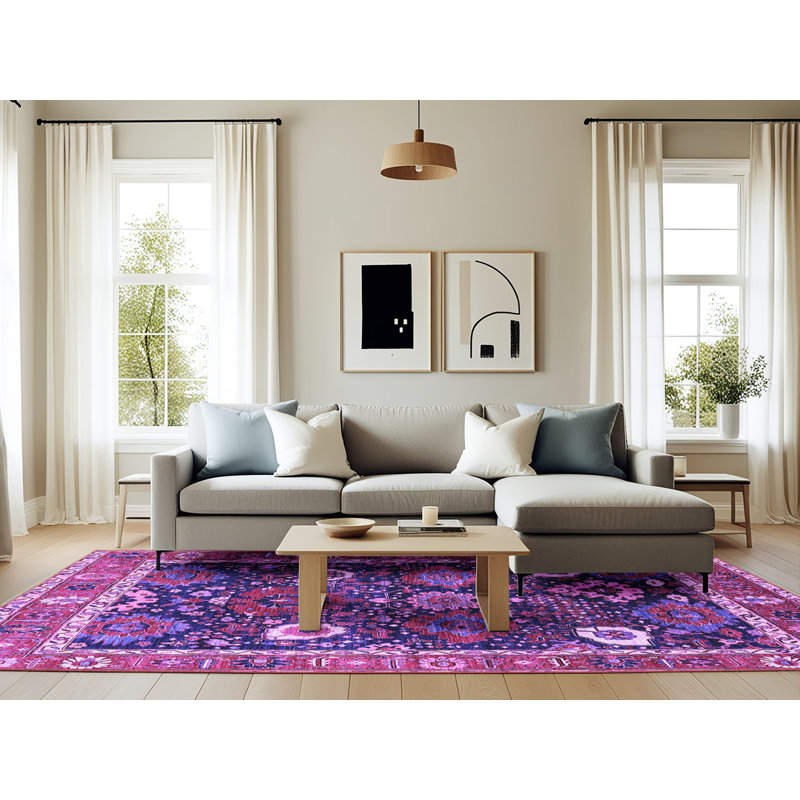 Oriental Indoor Rug, Rectangle 6' x 9'