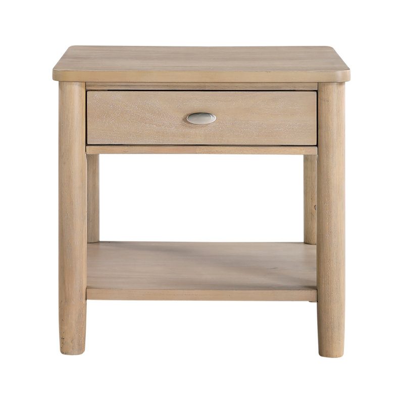 Table de bout Classic 1Pc avec tiroir et tablette ouverte
