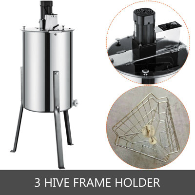 Équipement d'apiculture électrique à cadre 3/6 en acier inoxydable VEVOR