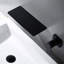 Robinet de lavabo cascade pour salle de bain noir mat, fabriqué en laiton fin, contrôle simple de l'eau pratique, robinet à conception économe en espace-128924286