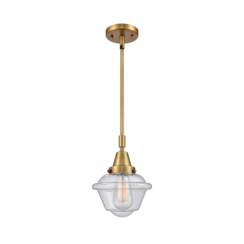 1 - Light Single Pendant, No Bulb Included, Brushed Brass