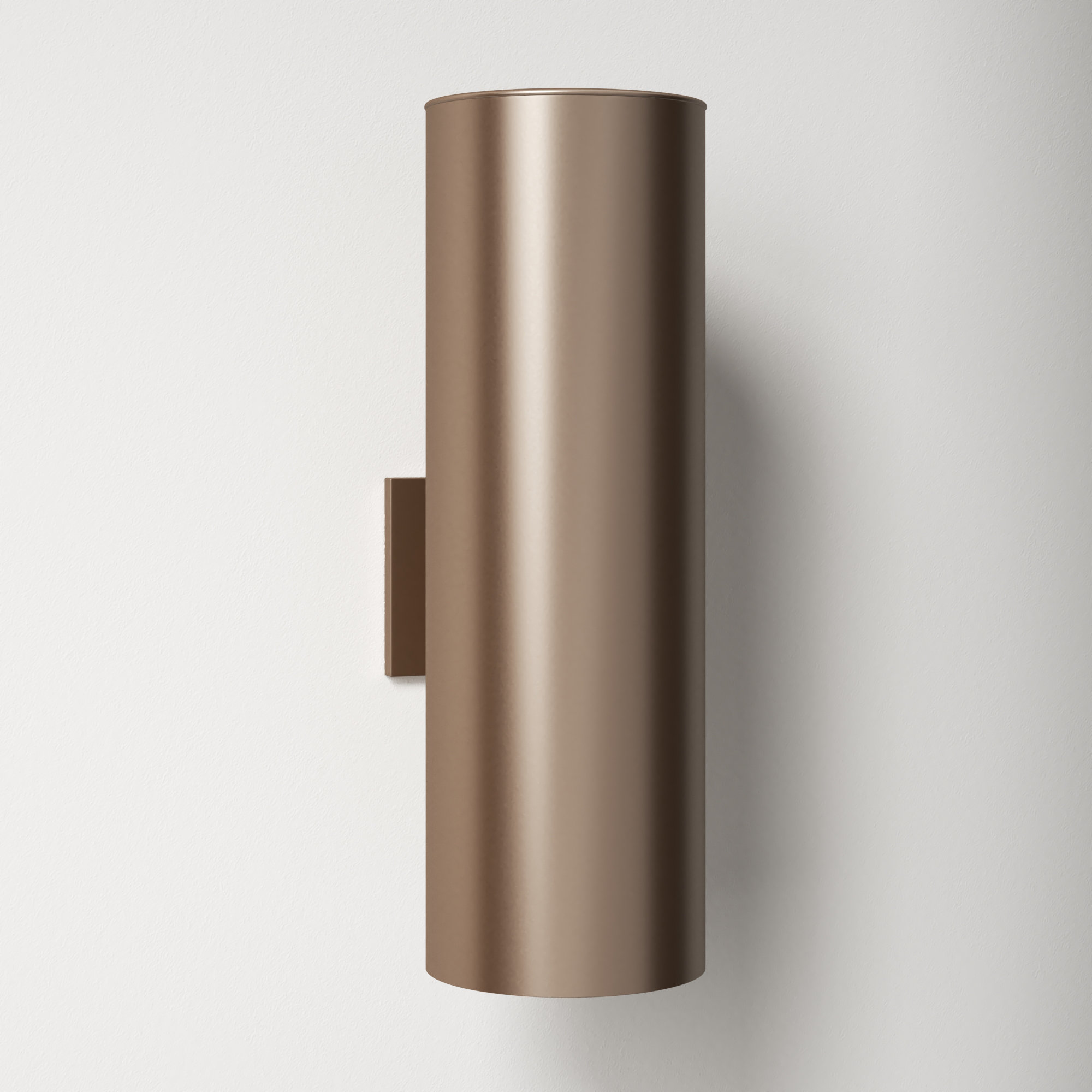 Dylan 2 Light Cylinder Outdoor Aluminum Wall Light, 14.25" H x 5.13" W x 5.13" D, No, Silver