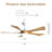 52 Inch Modern Ceiling Fan With 22W LED Light And Remote Control 5 ABS Blades For Living Room-1419006944-1424406447