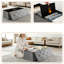 Banc de rangement avec repose-pieds 43 pouces