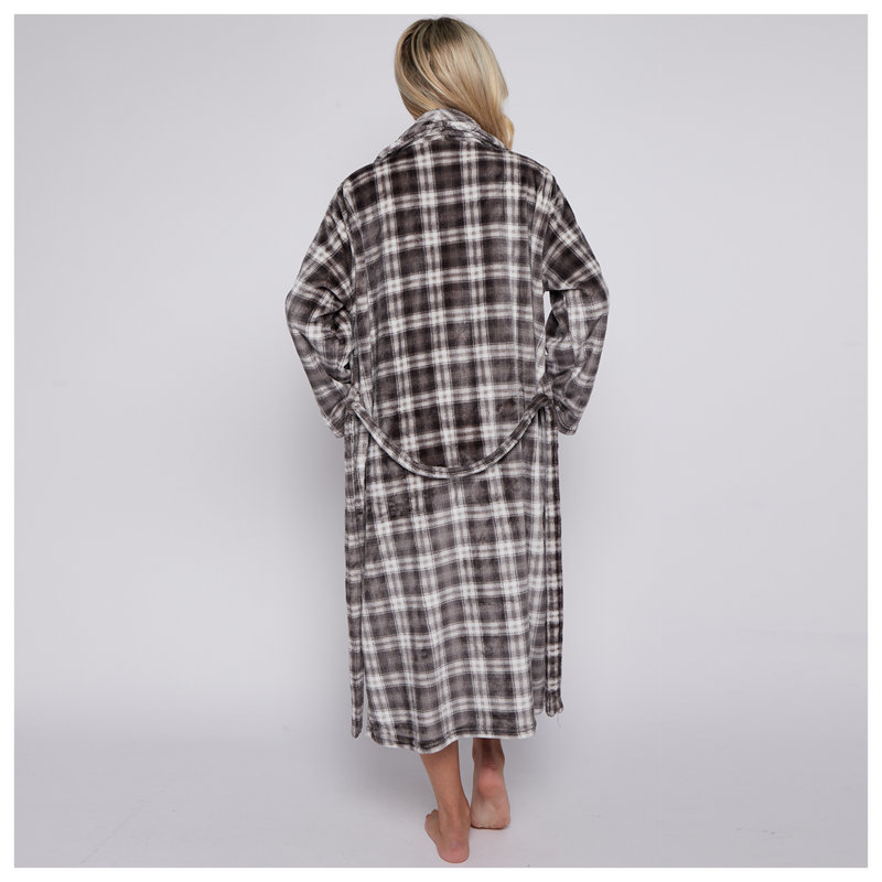 Wiber Mid-Calf Bathrobe, Grey