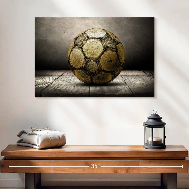 Ballon de soccer rétro Sireci, H 8 po x l 12 po
