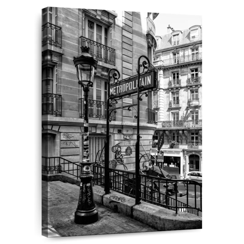 Noir Sirecc métropolitain de Paris, H 12 po x l 8 po