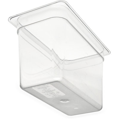 Plat de cuisson en polycarbonate StorPlus, taille 1/3, 8 po de profondeur - transparent