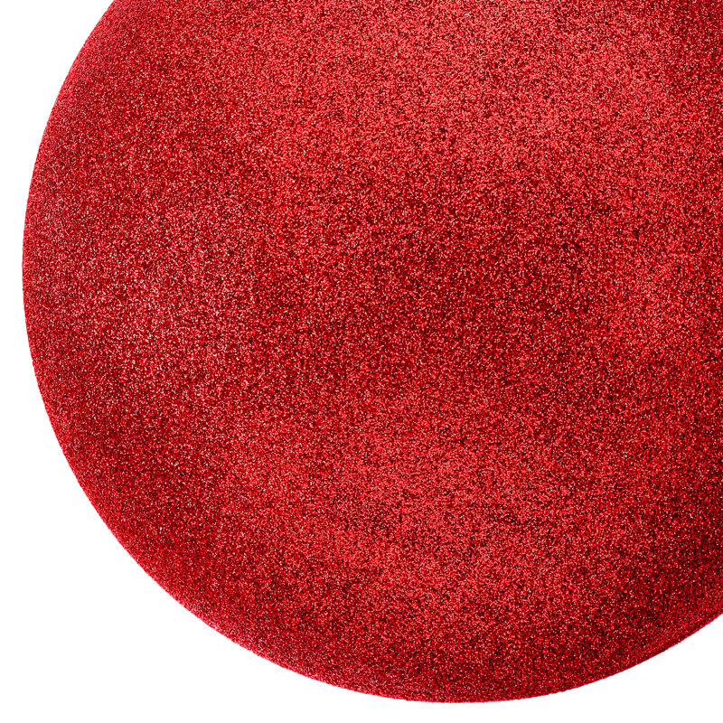 Balle scintillante en plastique 200 mm incassable , Rouge
