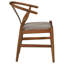 Chaise d'appoint en bois Hykeem Wishbone